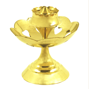 Soporte de varita de incienso de latón para el hogar y el templo, base coleccionable de cenizas, estilo religioso, hogareña, venta al por mayor - Product Image 1