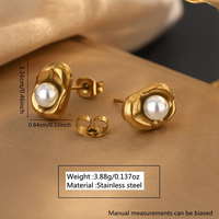 Ensemble de bijoux design élégant pour femmes Collier et boucles d'oreilles en acier inoxydable 304 plaqué or Style minimaliste Fourniture en vrac