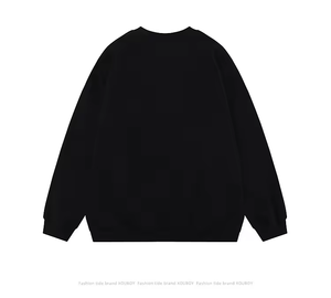Vente en gros de pulls à capuche vintage pour hommes, sweatshirts à col rond teintés avec logo personnalisé, design avec lettres, manches longues 100% coton - Product Image 4