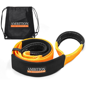 Correa de <span class=keywords><strong>Remolque</strong></span> de Emergencia AMBITION de 3 Pulgadas x 8 Pies, Resistencia a la Rotura de 36000 Libras, Cuerda de Extensión para Cabrestante con Bolsa de Transporte - Product Image 4