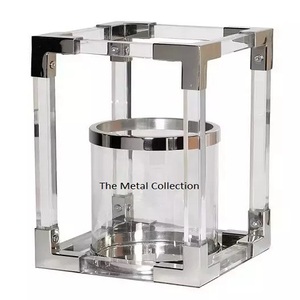 Candelabro de pared único para el hogar, soporte colgante de pared para hotel y restaurante, vela de metal chapado en oro, frasco - Product Image 3