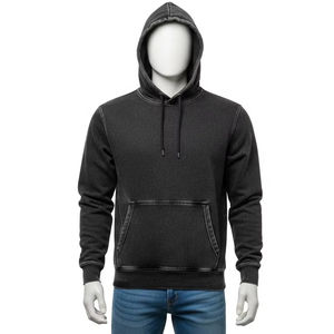 Sudaderas con capucha de tela vaquera para hombre, sudadera con estampado de transferencia de calor, ropa de calle informal con estilo, Sudadera con capucha para ropa de moda de invierno - Product Image 3