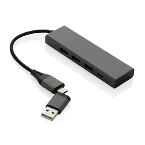 Hub USB Ecologico RCS in Materiale Riciclato, Gadget Promozionale per Pubblici Attenti all'Ambiente - Product Image 1