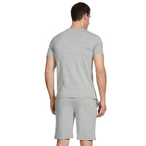 Ensemble deux-pièces d'entraînement personnalisé pour hommes, vêtements de sport d'été légers et respirants en bambou, t-shirt à manches courtes imprimé de grande taille - Product Image 2