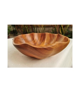 Lot de 4 bol en bois en forme de cœur de qualité de luxe bol de service de nourriture au design admirable pour centres de villégiature décoration de table bol en bois - Product Image 2