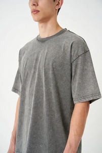 Washed Acid Effect T <b>Shirt</b> Soft Cotton Casual Streetwear Tee Comfortable Trendy Outfit for Everyday Use - Product Image 5