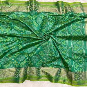 Sari Patola Especial VASTRA COTTAGE, Tela con Sensación de Seda Pura, Colores Tradicionales, Diseño Clásico, Nueva Llegada, Ropa Étnica India - Product Image 6