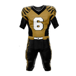 Uniforme de football américain personnalisé de qualité supérieure à manches courtes imprimé pour l'équipe Respirant Séchage rapide 100% polyester - Product Image 1