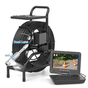 360 Horizontal Rotating Sewer <b>Camera</b> with Meter Counter Night Vision CMOS Sensor H.265 Micro SD Card - Product Image 3