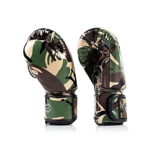 Fairtex Boxing <b>Gloves</b> Camouflage Leather Hook & Loop Closure Breathable Adult Martial Arts Gear Kickboxing Muay Thai <b>Gloves</b> - Product Image 4