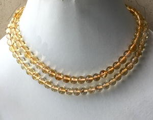 Cuentas Redondas Lisas de Citrino Natural, Piedras Preciosas Naturales para la Elaboración de Joyería Fina - Product Image 5