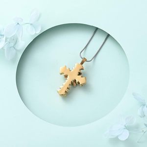Cremation urn <b>For</b> <b>Ashes</b> Rose Shape Stainless Steel Cross Memorial Cremation <b>Ashes</b> Urn Pendant <b>Necklace</b> Jewelry Urn Custom Size - Product Image 6