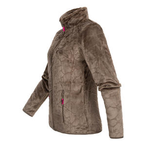Chaqueta de Forro Polar Cómoda y Relajada con Cuello Alto y Cremallera Estilo Urbano para Mujer, Chaqueta de Invierno Ligera, Suave y Cálida Imprescindible - Product Image 3