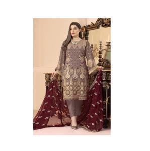 Diseñador Georgette Party Wear Secuencia Bordado Salwar Kamiz Vestido Trajes paquistaníes Precio al por mayor en la India - Product Image 1