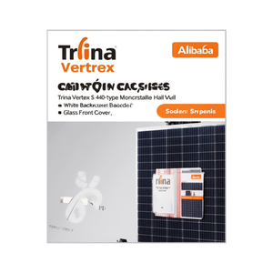 Panneau solaire monocristallin demi-cellule Trina Vertex S 440W de type N avec feuille arrière blanche et couvercle avant en verre - Product Image 2