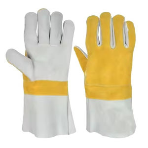 Promoción, venta al por mayor, guantes de seguridad de cuero de diseño personalizado, guantes de doble palma para el trabajo, protección de las manos - Product Image 6