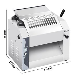 Rodillo comercial para masa de pizza - para pasta y masa de pizza de 250 mm - 270 W - Grosor de la masa de 0 a 10 mm - Product Image 2
