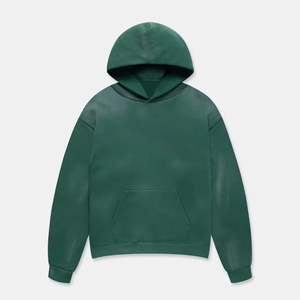 Sudadera con capucha de alta calidad, desgastada y con efecto descolorido por el sol, de peso pesado y corte holgado, con lavado ácido, para hombre y niño, 2026 - Product Image 1