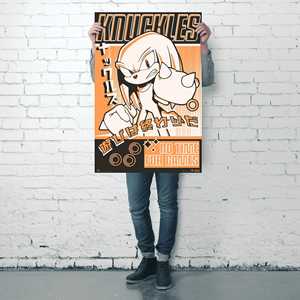 Póster de Knuckles de Estilo Moderno, Sin Tiempo para Jugar, Arte de Pared en Lienzo - Product Image 3