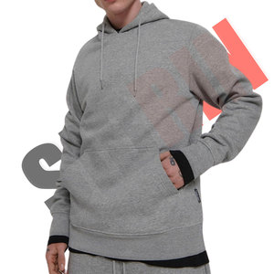 เสื้อกันหนาวมีฮู้ดแบบสวมหัวของผู้ชายเสื้อกันหนาวผ้าฝ้ายโพลีเอสเตอร์หลากสีสำหรับฤดูหนาวออกแบบโลโก้ได้ตามต้องการ - Product Image 1