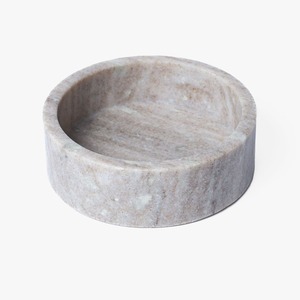 ชามอาหารสัตว์เลี้ยงหินอ่อนสีขาวหรูหราพร้อมขาตั้งโลหะทองเหลืองหรูหราใหม่จานอาหารหินหนักอาหารจานยกระดับดีไซน์ทันสมัย - Product Image 3