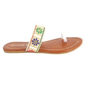 รองเท้าแตะปักลายสำหรับผู้หญิง (SA-012) - สีขาว - Product Image 2