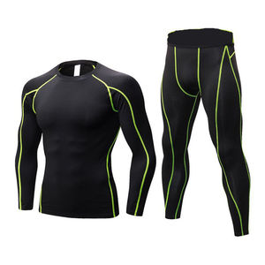 Ensemble de vêtements de sport pour hommes et femmes, survêtement de compression athlétique, extensible, séchage rapide, pour la salle de sport, l'entraînement, la course à pied - Product Image 4