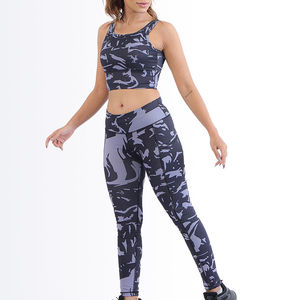 Conjunto de Yoga personalizado para mujer, ropa deportiva de talla grande, conjunto de Yoga sólido, ropa de entrenamiento, traje deportivo frontal para mujer, Yoga - Product Image 5