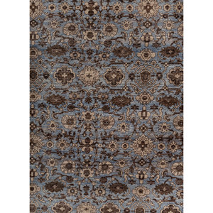 Alfombra Afgana de Lana Anudada a Mano con Diseño Floral Azul, Someplace in Time, para Decoración del Hogar - EA-3062 (CS-01) - Product Image 3
