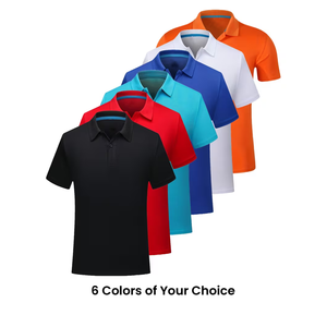Camisetas Polo Personalizadas para Hombre, Camisetas Polo de Manga Corta de Punto Acanalado, Camisetas de Golf Casuales de Moda, Diseño Personalizado Gratuito con Color - Product Image 1
