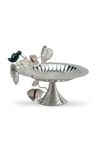 Meilleur design et prix bon marché Humming Bird Bol décoratif antique de service de fruits en laiton plaqué argent - Product Image 2