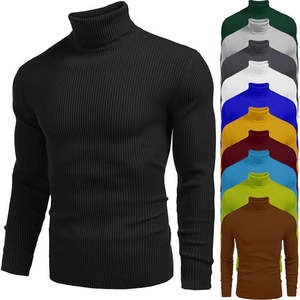 Suéter de cuello alto de algodón 100% para hombre, Jersey clásico inteligente, suave, cálido, ligero, a la moda, elegante, para invierno - Product Image 3