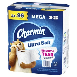 Charmin-Ultra Soft Toilet <b>Paper</b>, 24 Mega <b>Rolls</b> = 96 Regular <b>Rolls</b> - Product Image 2