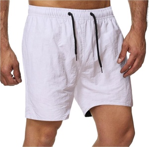 กางเกงขาสั้น2025แฟชั่นสำหรับผู้ชายกางเกงขาสั้นใส่ลำลองสีพื้นแบบเรียบง่ายสำหรับใส่วิ่ง - Product Image 4