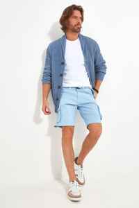 Short décontracté élégant léger 100% coton pour hommes Conceptions solides durables Respirant Coupe confortable Écologique Teint uni - Product Image 4