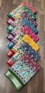 Sari en lin pur de qualité supérieure 100% lin pur avec un tissage artisanal élégant, respirant, léger, sari en lin pur de luxe pour l'été - Product Image 2