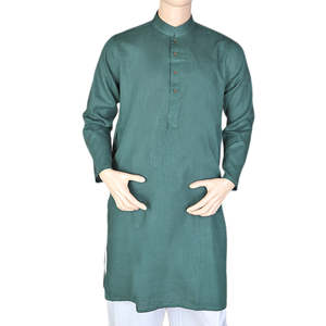 เสื้อคุรตะผู้ชาย Chase Value รุ่นพื้นฐาน สีเขียวเข้ม 65% โพลีเอสเตอร์ 35% ผ้าฝ้าย ไซส์ XS - Product Image 2