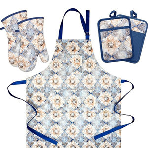 Tablier brodé floral en coton respirant avec option de logo personnalisé pour la pâtisserie, les cafés et les vêtements de travail – Service OEM - Product Image 4