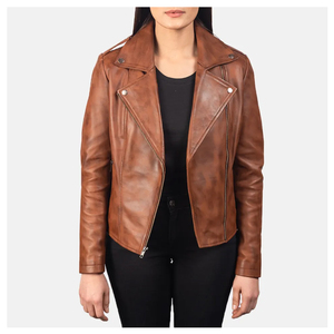 Veste en cuir pour femmes en toile imprimée respirante design personnalisé Streetwear de couleur unie - Product Image 2