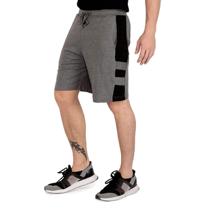 Shorts de sport pour hommes personnalisables avec logo – Respirants, décontractés, en toile unie, taille élastique, style vintage, écologiques - Product Image 1