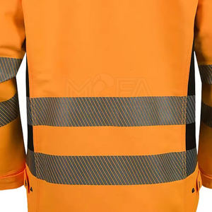 Chaqueta DE SEGURIDAD reflectante de alta visibilidad Ropa DE TRABAJO impermeable y resistente al viento para construcción, obras viales y uso en exteriores - Product Image 4