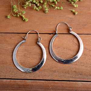 Pendientes de Aro Luna Hechos a Mano en Plata de Ley 925, Estilo Bohemio y Hippie, Chapados en Oro, Joyería para Bodas al por Mayor - Product Image 1