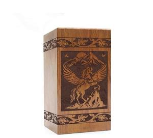 Urna de cremación de caballo de palisandro para cenizas humanas para mascotas Urnas funerarias para adultos hechas a mano Urna personalizada para mascotas - Product Image 3