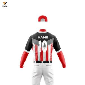 Meilleure vente 100% polyester fait uniforme de baseball nouvel uniforme de baseball élégant bonne qualité ensemble d'uniformes de baseball pour jeunes - Product Image 6