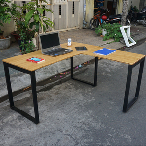 RecBamboo BFRB008 L-Shaped 140x140cm Corner <b>Desk</b> Simple Design Foldable and Portable <b>Computer</b>/Laptop Table - Product Image 5