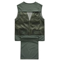 Chalecos de hombre con múltiples bolsillos y cremallera con logotipo personalizado para pesca al aire libre, fotografía, Otoño, senderismo, chaleco