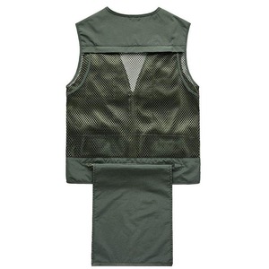 เสื้อกั๊กผู้ชายมีหลายกระเป๋าซิปโลโก้ตามสั่งสำหรับตกปลากลางแจ้งเสื้อกั๊กเดินป่าฤดูใบไม้ร่วง - Product Image 3