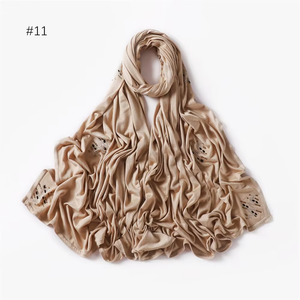 Blusa de invierno para mujer, diamantes de imitación, doble costura, musulmán, suave, transpirable, envoltura turca, Eid Ramadán - Product Image 6