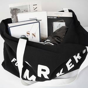 Bolsa de Compras de Lona de Algodón con Logotipo Personalizado, Bolsa de Lona Grande con Asa, Bolsa Cruzada Extra Grande - Product Image 5