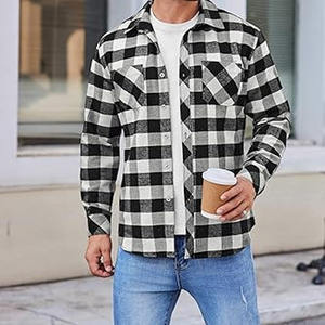 Camisa de Franela para Hombre de Alta Calidad, Manga Larga, Última Moda, Ligera y Cómoda, con Cierre Ajustable - Product Image 5